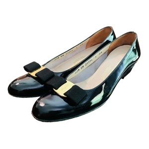 Vintage Salvatore Ferragamo Boutique Alice Black Heels Size 8 AA